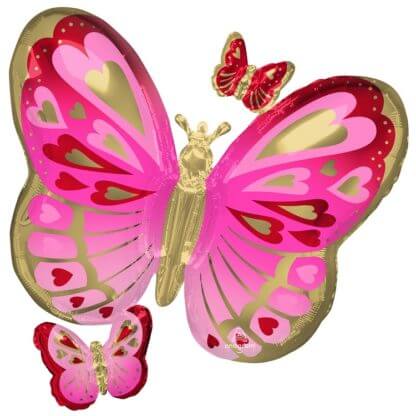 Фигура Бабочки сердца Pink GoldRed