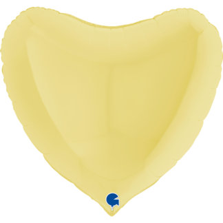 Сердце, Светло-жёлтое макарунс, 91 см