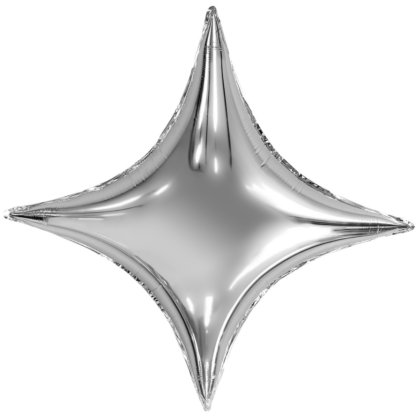 Фигура 4х-конечная серебряная звезда