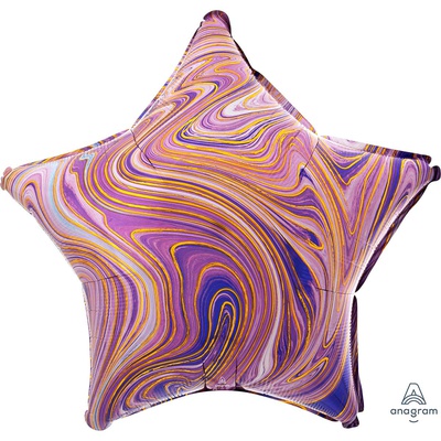 Звезда Мрамор Purple 46 см