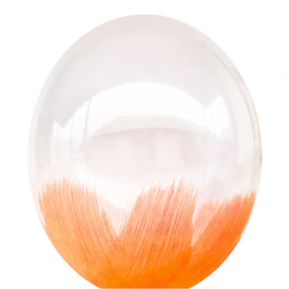 Латесный шар 30 см, браш, оранжевый