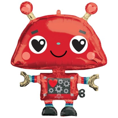 Робот влюблённый, красный, 60 см