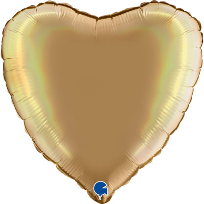 Сердце  Шампань, голография 46 см