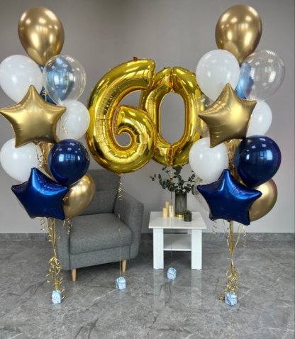 Набор воздушных шаров на юбилей 60 лет