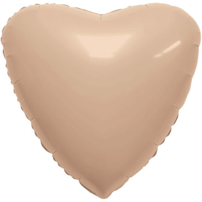 Фольгированное сердце 46 см, Румяна, сатин